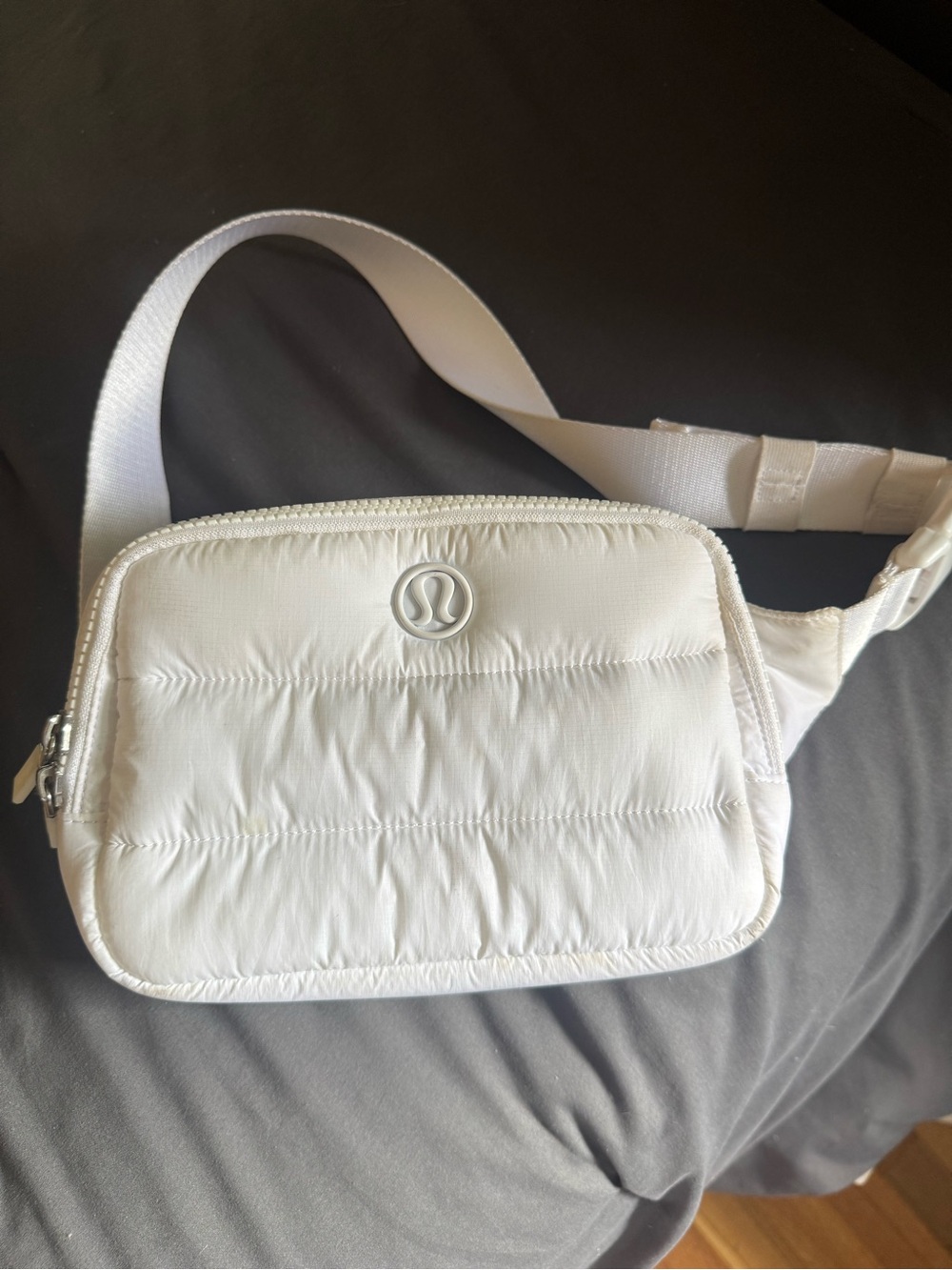 lululemon athletica White Puffer Crossbody Belt Bag